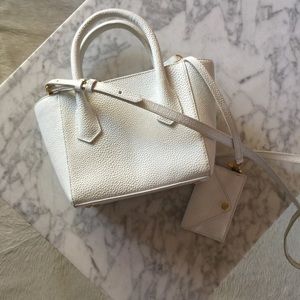 Danger Dover petite tote white pebbles leather